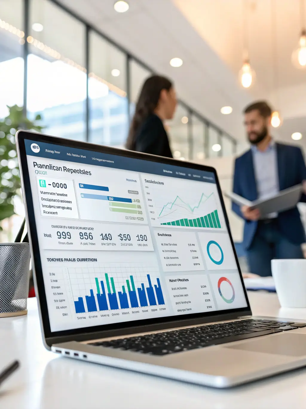 An image of a customer relationship management (CRM) dashboard displaying positive customer interactions and successful lead nurturing campaigns.
