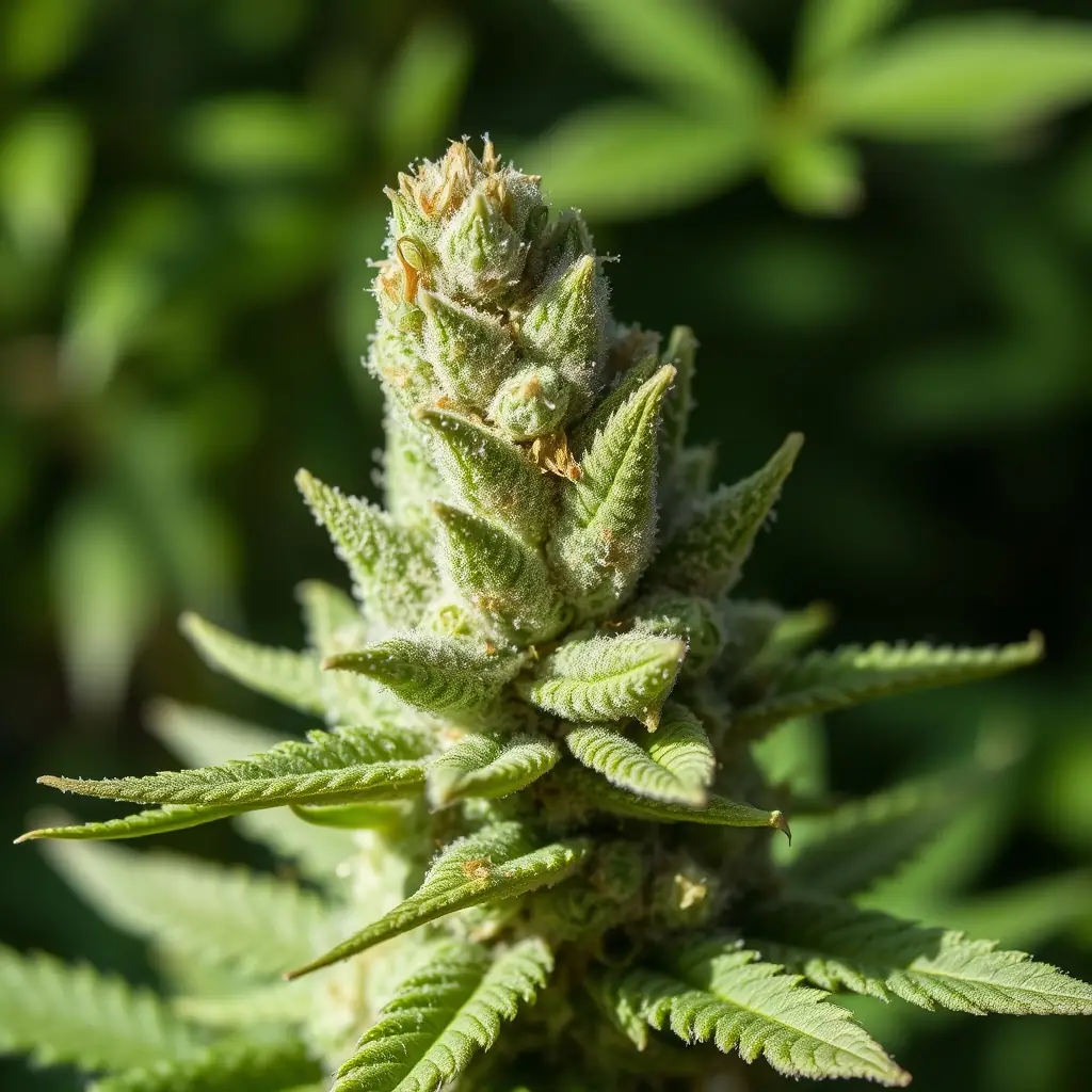 A close-up shot of Zkittlez OG cannabis flower, showcasing its vibrant colors and trichome coverage, with a blurred background of Washington DC landmarks to emphasize local availability.