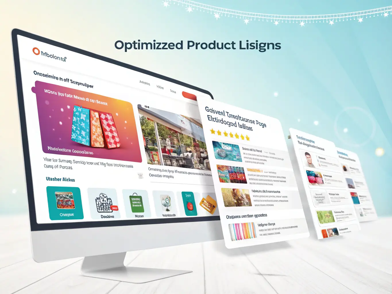 A visually appealing image showcasing a well-optimized Amazon product listing with enhanced images, clear bullet points, and a compelling description. The product is prominently displayed, and the listing is designed to attract potential buyers.