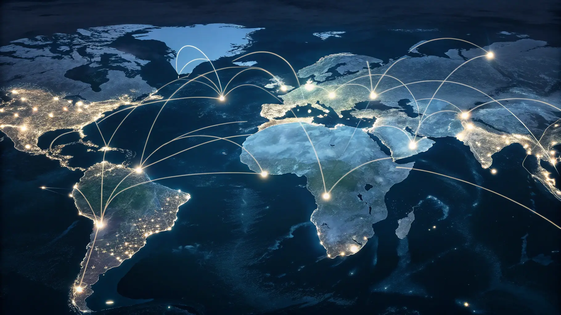 Global network map showing CELINTECH's presence in over 90 countries, symbolizing their international market reach.