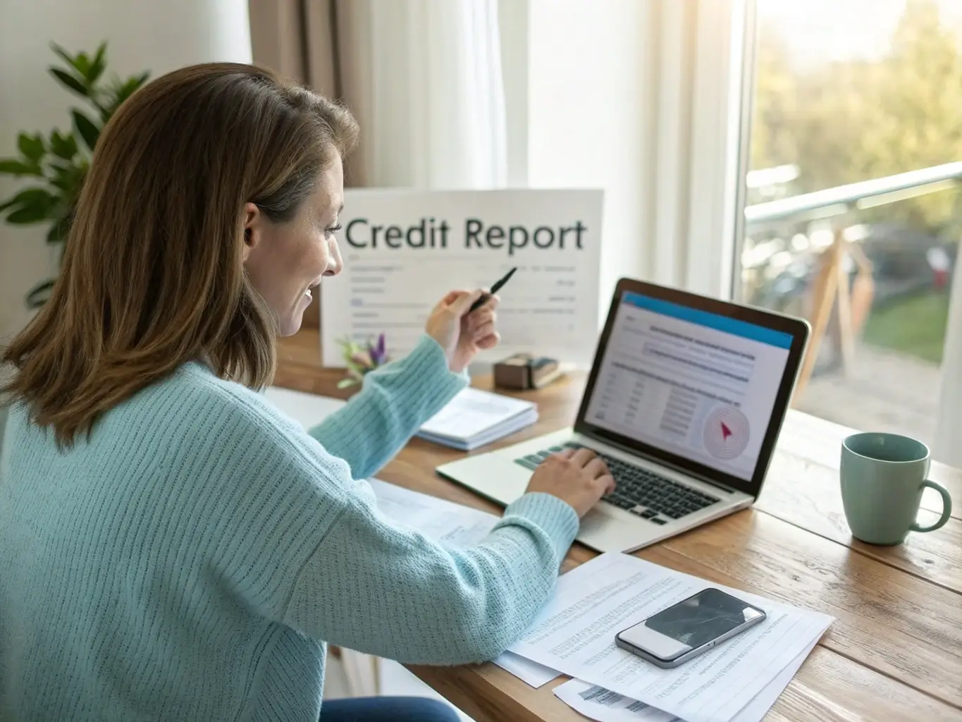 A person with a low credit score looking worried. The image should convey the challenges faced by individuals with bad credit and the hope for loan approval.