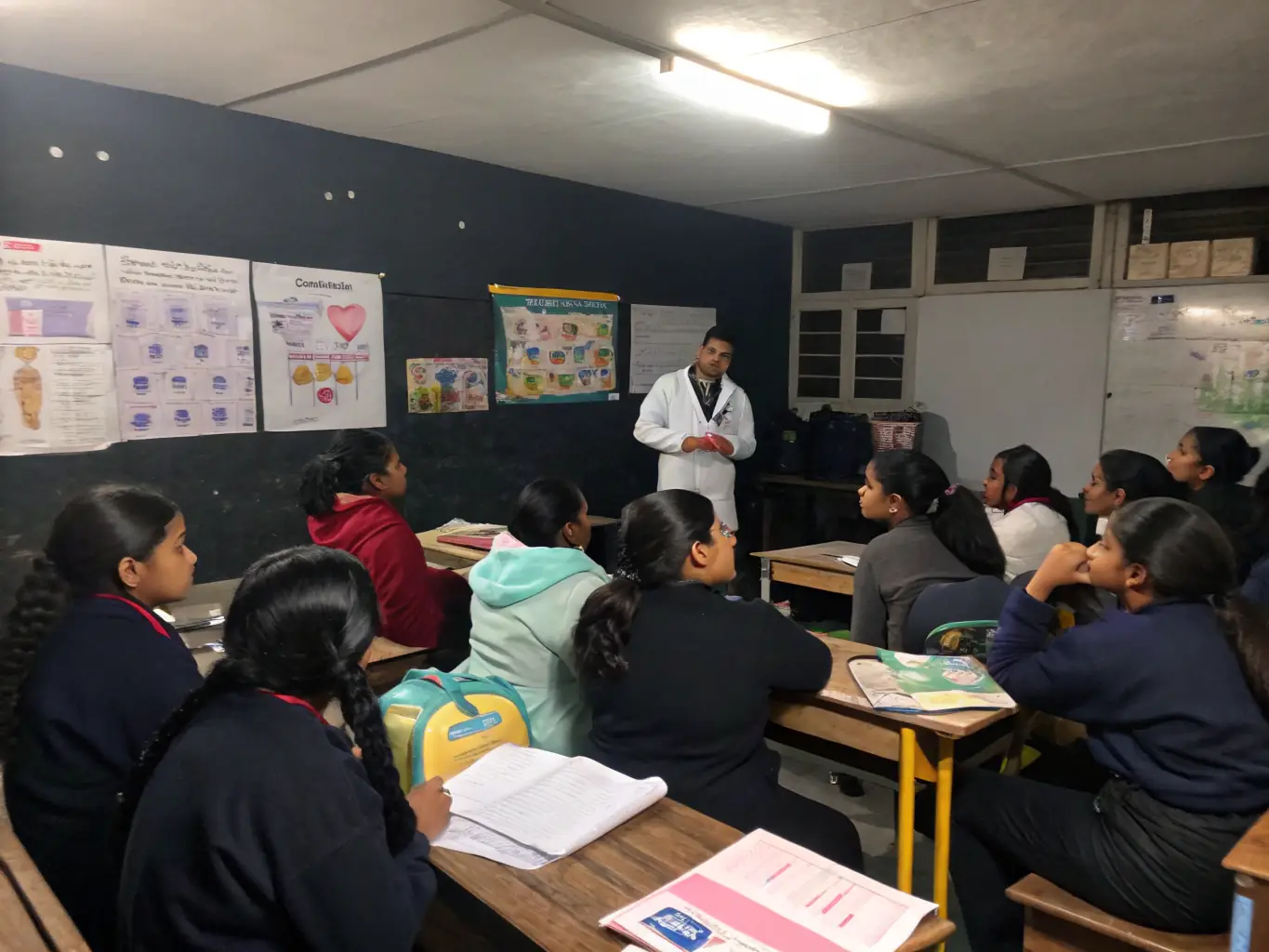 An illustrative image of medical students studying adult health medicine, emphasizing exam preparation and success