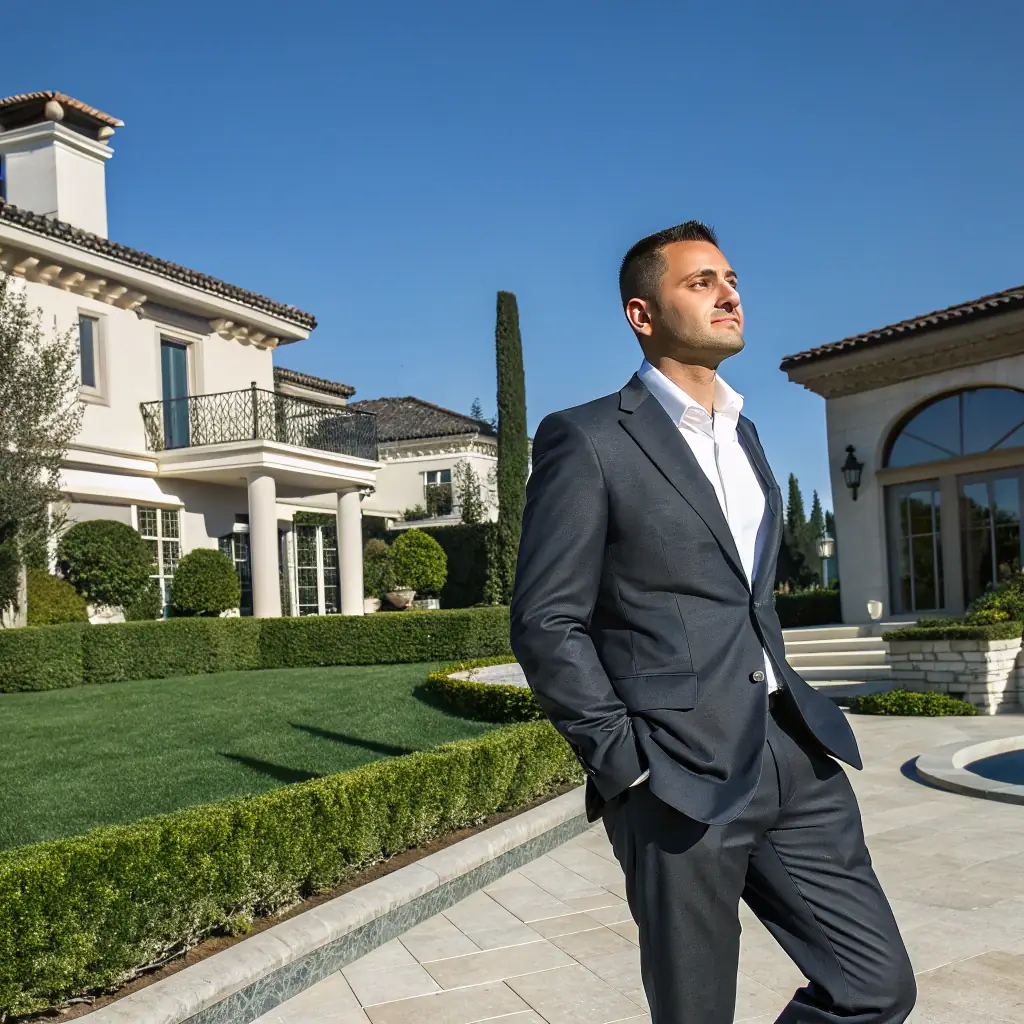 Image of a person confidently holding keys to a new home in a sunny Los Angeles neighborhood, symbolizing the power of pre-qualification in achieving homeownership.