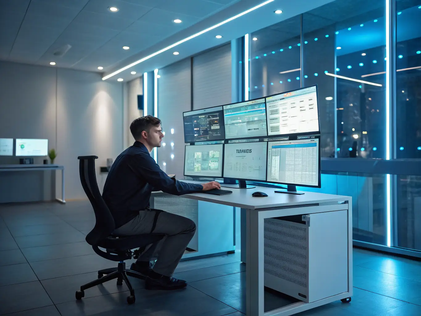 A dashboard displaying advanced reporting tools with trend tracking, custom cover pages, and scheduled delivery options. The data is presented in a clear and actionable format.