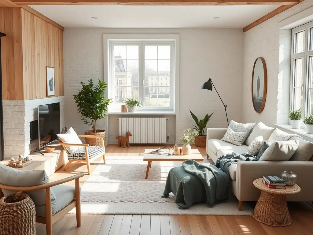 A modern kitchen and lounge area with a cozy sofa corner and foosball table.