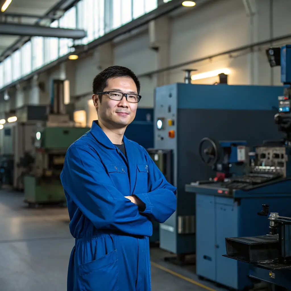Carlos tiene cabello corto y oscuro, usa gafas y viste una camisa blanca con un chaleco negro.