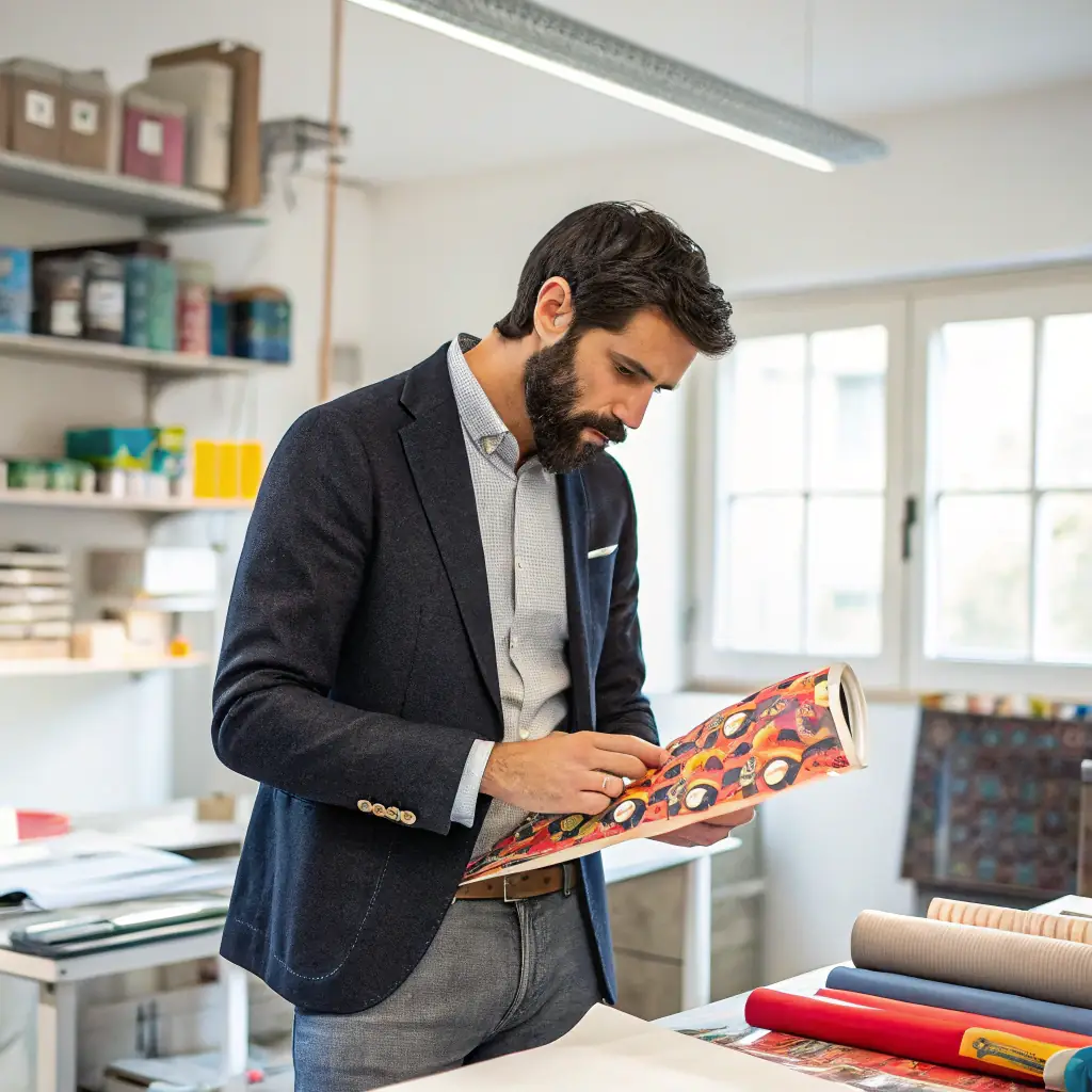 Javier tiene una barba bien cuidada, viste una camiseta negra y tiene un estilo moderno.